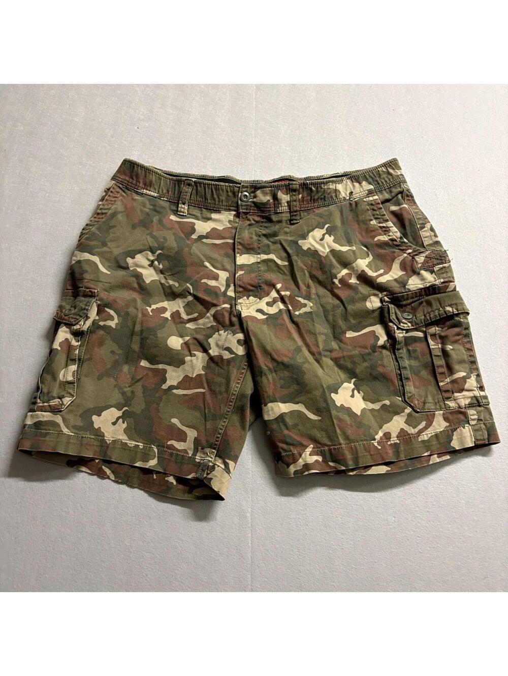 Camo Cargo Shorts Mens Tag 36 Fits Like 40 Military Utility Y2K Streetwear